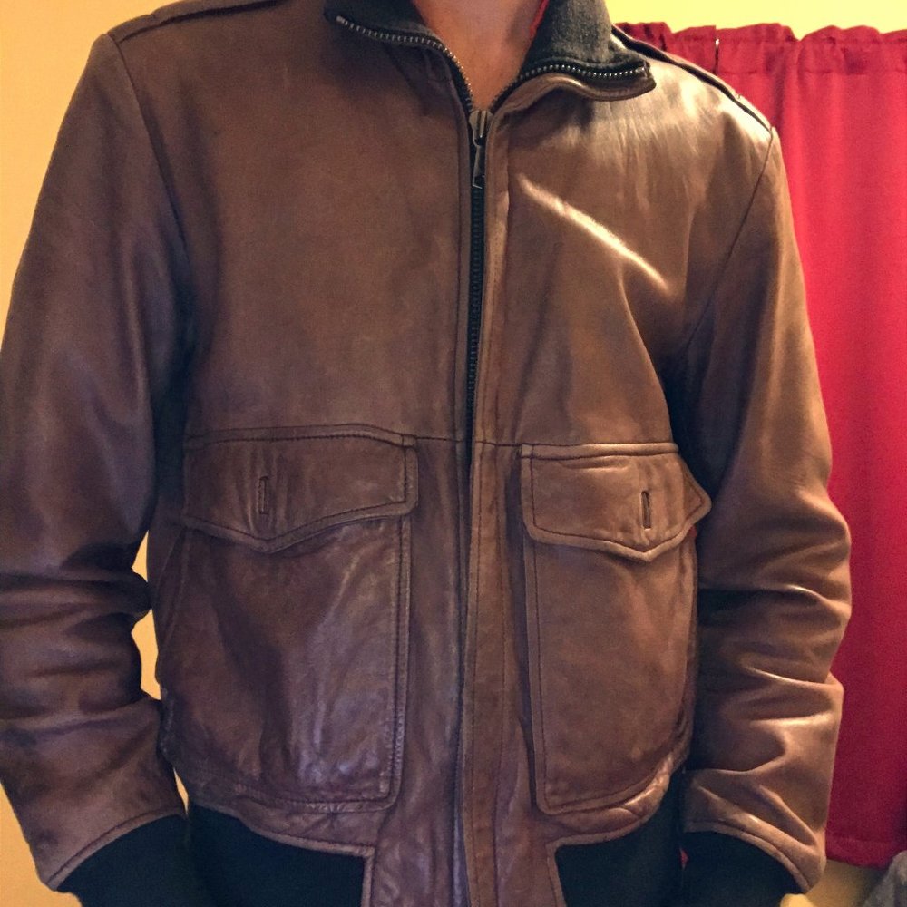 Banana Republic Leather Bomber